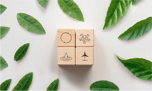 four-symbols-renewable-energy-resources-with-leaves-background